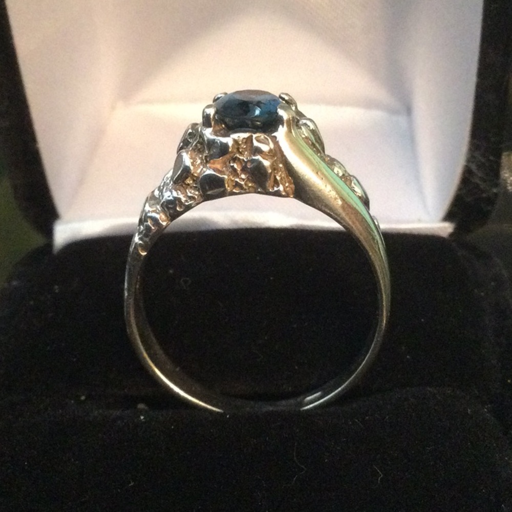 Genuine Rare London Blue Topaz Ring - Picture 12 of 12